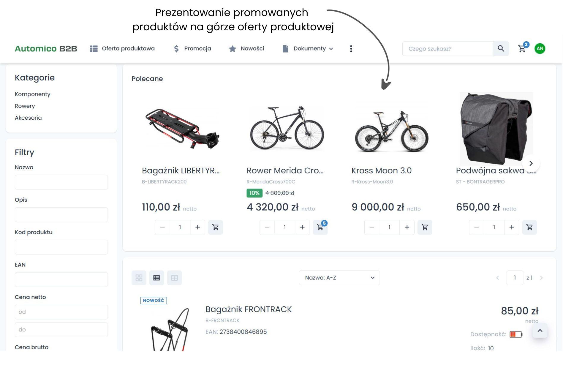 Sprzedaż hurtowa - oferta produktowa