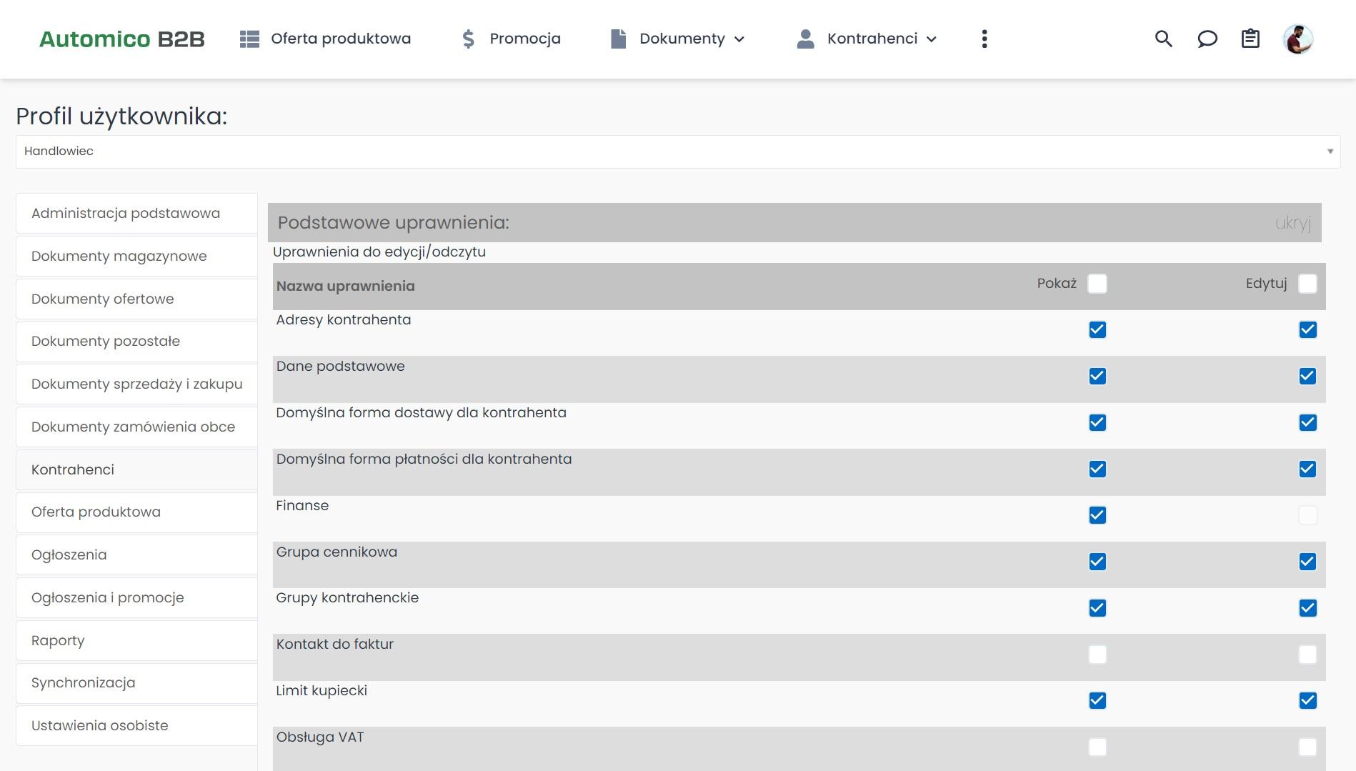 Jak wybrać platformę B2B - z zarządzaniem uprawnieniami.