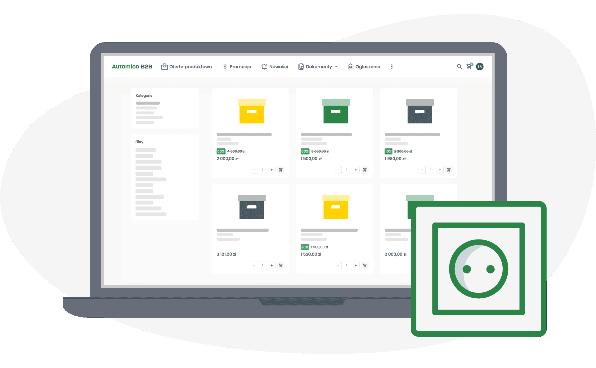 Platforma B2B dla branży elektrycznej - Automico B2B